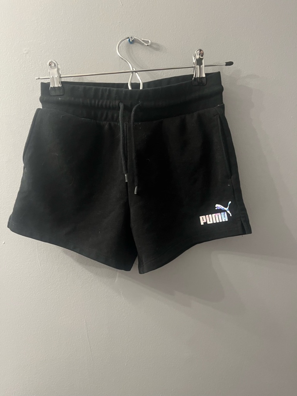 Puma Black Women’s Logo Drawstring Athletic Shorts